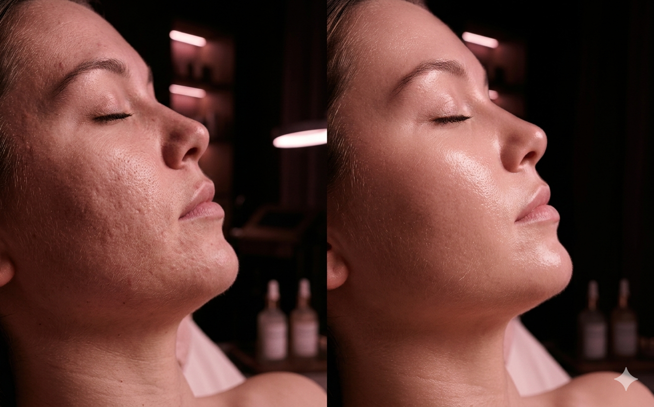 Before and after Instagram content for med spas