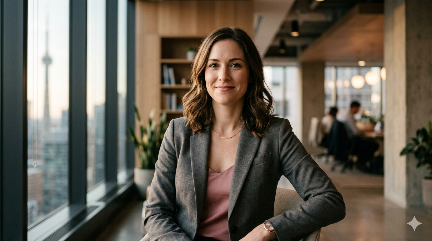 Professional LinkedIn headshot — editorial portrait by Reel Time Creations Toronto
